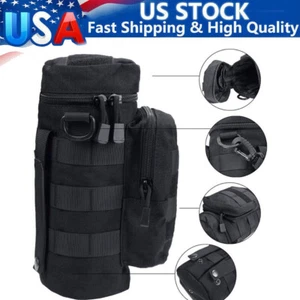 Tactical Molle Water Bottle Bag Military Outdoor Hiking Belt Holder Kettle Pouch - Picture 1 of 19