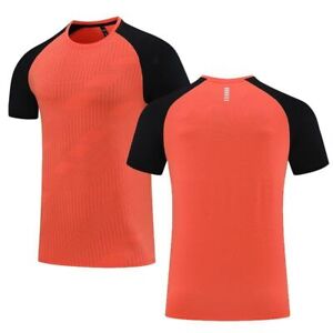 Men Running T-shirt Fitness Sports Top Training Shirt Jogging Casual Quick Dry