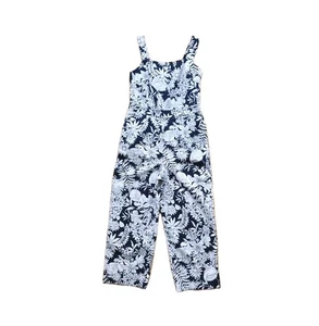 Boden Sleeveless Blue White Floral Linen Blend Amanda Jumpsuit ~ UK 12, EU 40. - Picture 1 of 10
