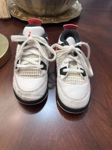 Toddler Air Jordan 4 Retro “Red Cement” BQ7670‑161 | Size US 9C | Pre-Owned - Picture 1 of 8