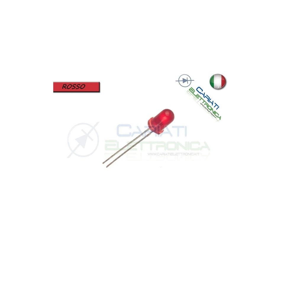 20 pz Led 5mm Rosso luce Diffusa 1500 mcd alta luminosità - Immagine 1 di 1