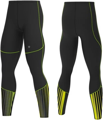 AM Men’s Compression Leggings Skin Fit Base Layer Gym Pants - Image 1 of 4