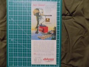 1955 PRINT AD JOHNSON SEA HORSE MOTORS BOATS FISHING FIRST CHOICE - Picture 1 of 1