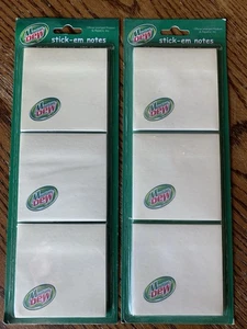 Mountain Dew Stick-em Notes 2 Packs! Original Packaging 6 Pads - Picture 1 of 11
