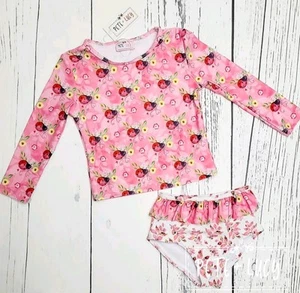 10-12 Pete And Lucy Sweet Ladybugs 2 PC Long Sleeve NWT - Picture 1 of 2
