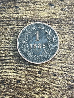 1885 Austria Empire 1 Kreuzer Copper Coin Crowned imperial double eagle TB194* - Image 1 of 3