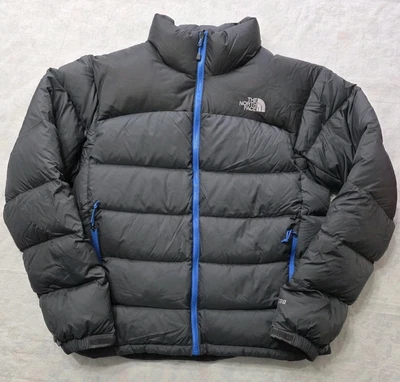 The North Face Nuptse 700 Down Fill Jacket Men’s Medium Winter Puffer Coat Gray - Image 1 of 4