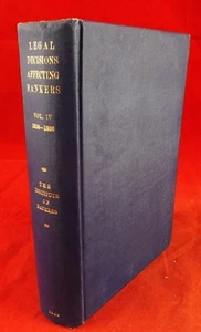 1949 JAMES WYLIE, INSTITUTE of BANKERS, LEGAL DECISIONS, FINANCE, LAW, VOL IV - Picture 1 of 1
