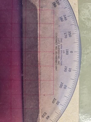 Protractor Angle Finder Arm  Measuring Ruler Tool 180 degree USA - Image 1 of 2