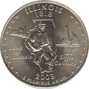 USA - 2003P - Washington ¼ $ - Illinois - State Issue - Picture 1 of 1