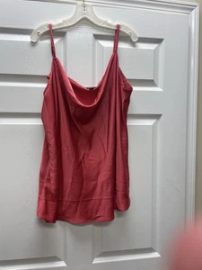 Torrid Damen 2 US 2X Plus Satin Camisole Slip V-Ausschnitt Spitze ärmellos rosa pink - Bild 1 von 3