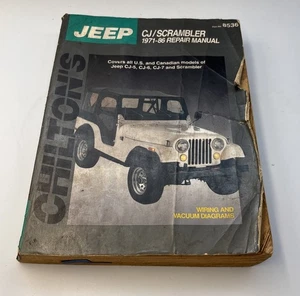 JEEP Service Repair Manual CJ7 CJ6 CJ5 1986 1985 1984 1983 1982 1981 1980 1979 + - Bild 1 von 7