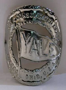 Yale Motorcycle/Bike Head Stock Badge - Plated - Antique Reproduction 1910-15? - Picture 1 of 3