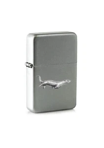 ppa18 otter  emblem on a flip top petrol silver lighter windproof  - Picture 1 of 1