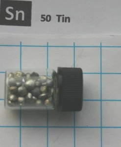 5 Gramm 99,93% Blech Metall geschossen in Glas Fläschchen Element 50 Probe - Bild 1 von 4