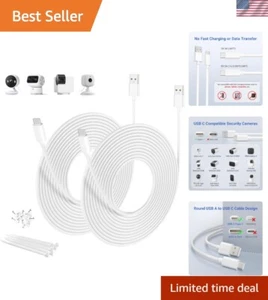 Robustes 20 Fuß USB C Ladekabel für Blink Outdoor & Gaming Geräte - 2er Pack - Bild 1 von 9