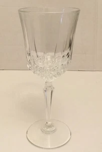 Lead Crystal Clear Glass Pedestal Footed Stemware Wine Drinking Glass 7” - Picture 1 of 10