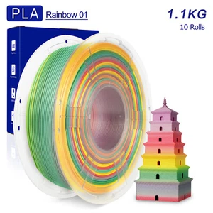 JAYO 10KG PLA Rainbow 01 Filament 1.75mm 3D Printer Consumables Gradient Color - Picture 1 of 14