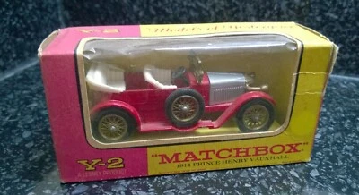 De colección Y - 2 cajas de cerillas 1914 Prince Henry Vauxhall modelos de ayer en caja  Foto 1 de 4