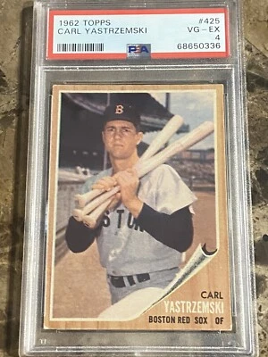 1962 Topps #425 Carl Yastrzemski PSA 4 VG-EX Boston Red Sox Centered! - Image 1 of 2