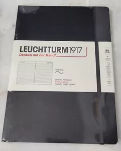 Leuchtturm1917 B5 Notebook Composition Softcover Ruled 6.9"x9.8" Black - Picture 1 of 6