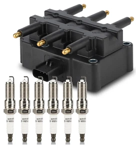 1X Ignition Coil & 6X Spark Plugs For Chrysler Town & Country V6 3.8L 2001-2010 - Picture 1 of 8