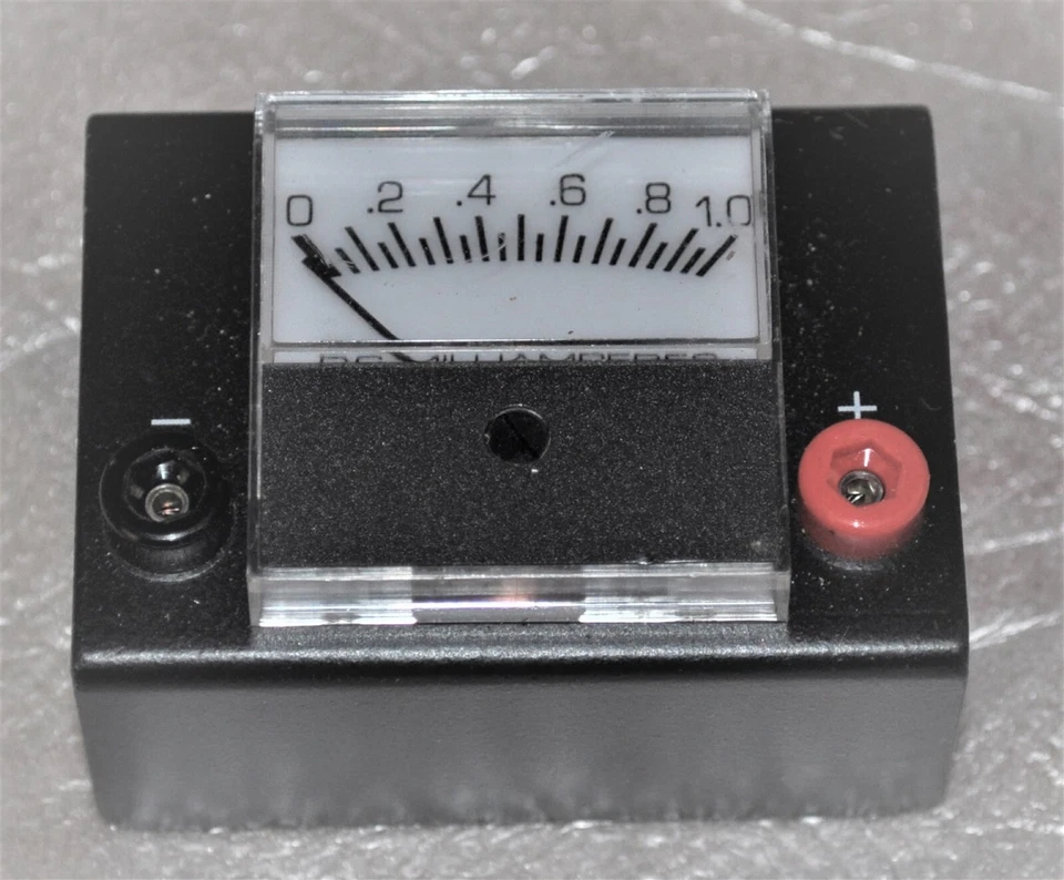 NEW UNBRANDED 0-1 DC MILLIAMP METER MOUNTED WITH JACKS 1 1/2 INCH  - Image 1 of 1