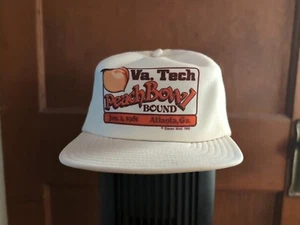 1980 1981 Peach Bowl Bound VA Tech VT Hokies Trucker Hat Eleven West Miami Semco - Picture 1 of 4