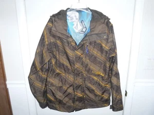 VOLCOM Nimbus Digital Jacket snowboard ski winter coat M 80s theme green black - Picture 1 of 12