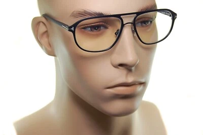 TOM FORD Mens Eyeglasses FT5751 002 55mm Large Metal Square Pilot MATTE BLACK - Image 1 of 4