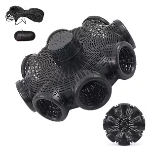 8 Hole Fishing Bait Trap Crab Net Crawdad Shrimp Cast Dip Cage Fish Minnow  - Picture 1 of 12
