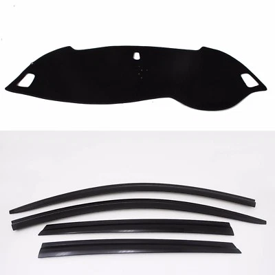 Protectores contra la intemperie tintados de humo 4 piezas con tapetes de tablero para septiembre de 2015 - 2017 KIA Optima Foto 1 de 4