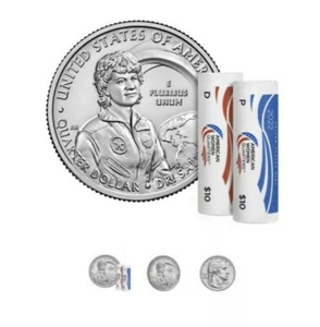 2022 American Women Quarters - Dr. Sally Ride 2-roll P & D Set - SEALED!! - Picture 1 of 3