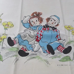 Vintage Raggedy Ann and Andy Pillowcase Pillow Case Standard Pixies CUTTER - Picture 1 of 17