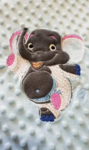 hand made baby blanket. Lovely soft double sided Minky size 78cm by 84cm Blue - Picture 1 of 3