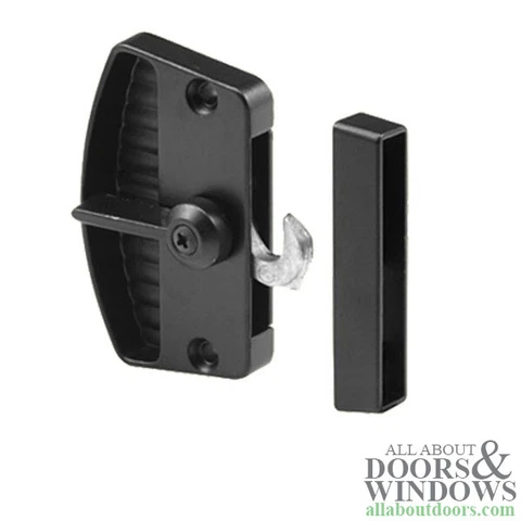 Deluxe Latch & Pull for Sliding Screen Door in Black - BLEMISHED Cover