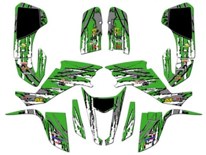 All Years KFX 400 SHREDDER Green Senge Graphics Kit Compatible with Kawasaki - Picture 1 of 7
