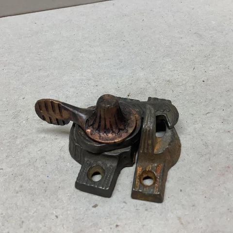 Vintage Antique Bronze Top “Eagle Claw” Window Sash Lock By Ives, c1885 P266 Cover