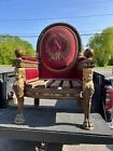 Late 18th Early 19th Century French Neoclassical Napoleon Throne  Carved Gilt