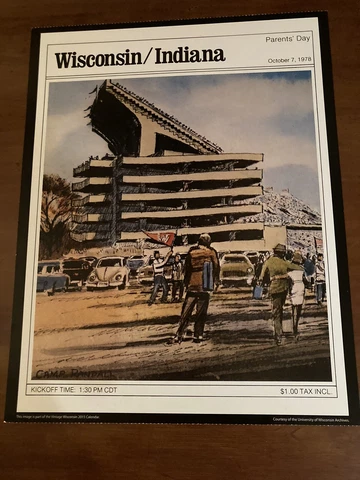 1978 Wisconsin Badgers Vintage Football Poster  - Great For Framing Cover