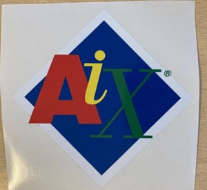 IBM AIX Unix Logo Aufkleber 9x9 cm Vintage Laptop Server - Bild 1 von 1
