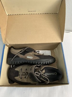 Tênis de ciclismo Shimano mountain bike feminino 5 SH-M038 cinza preto - Imagem 1 de 3