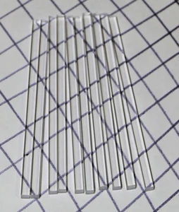 10 PC 1/4” x 1/4" x 6” INCH LONG SQUARE CLEAR ACRYLIC PLEXIGLASS LUCITE ROD .250 - Picture 1 of 2
