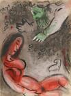 Marc Chagall, God Rebukes Eve From "Drawings For The Bible", Lithograph
