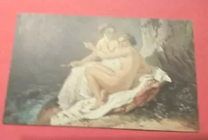 (Pgasteelers1) Two Nude Ladies sittimg by tree Russian unused Post card - Picture 1 of 2
