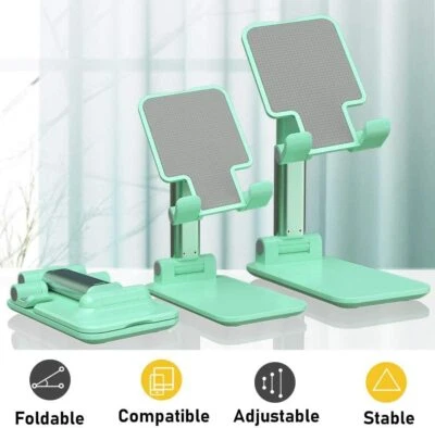 Adjustable Desk Stand Holder Cradle For iPhone Samsung Cell Phone Tablet - Image 1 of 4