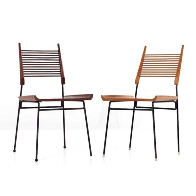 Paul McCobb for Winchendon MCM Maple and Iron Model 1533 Shovel Chair - Pair - Image 1 of 4