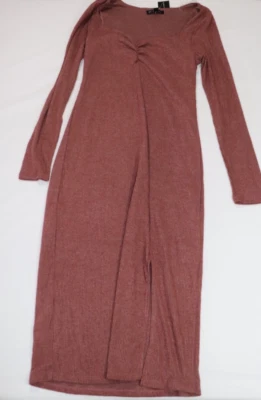 INC International Concepts Sweetheart-Neck Midi Dress Heather Marsala Size M - Image 1 of 4
