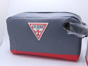 Kulturbeutel Reiseset Tasche Tasche Guess Herren 41G0210007 Logo Grau Neu - Bild 1 von 9