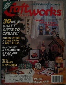 Craft Works Magazine October 1991 30 New Craft Gifts To Create Cross Stitch  - Imagen 1 de 12